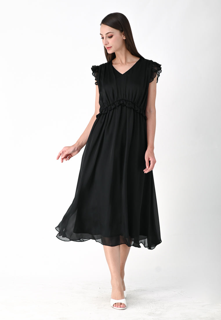 BebeBeige Sleeveless Midi Dress