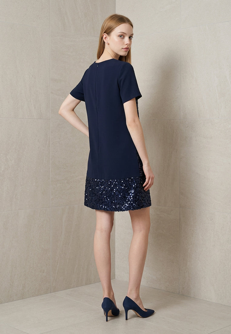 BebeButterfly Sequin Hem Dress