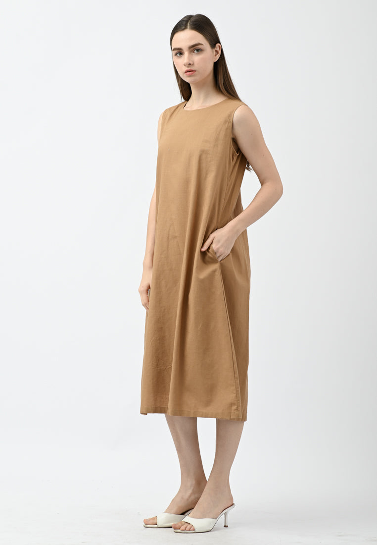 Plain B. Sleeveless Linen Dress