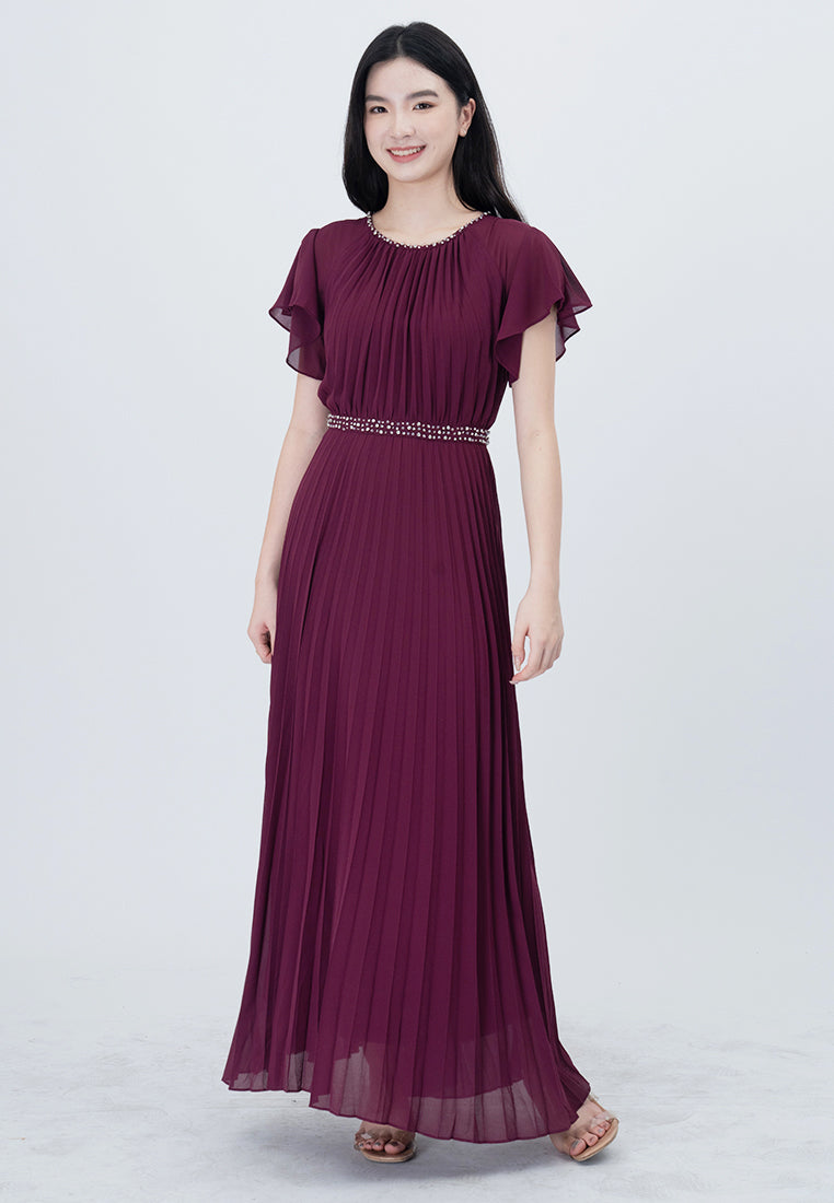 BebeButterfly  Sequins Maxi Dinner Dress