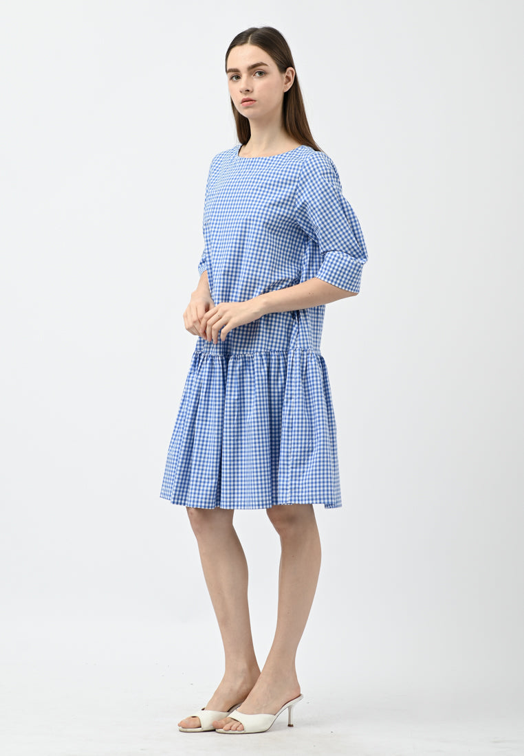 Plain B. Plaid Print Dress
