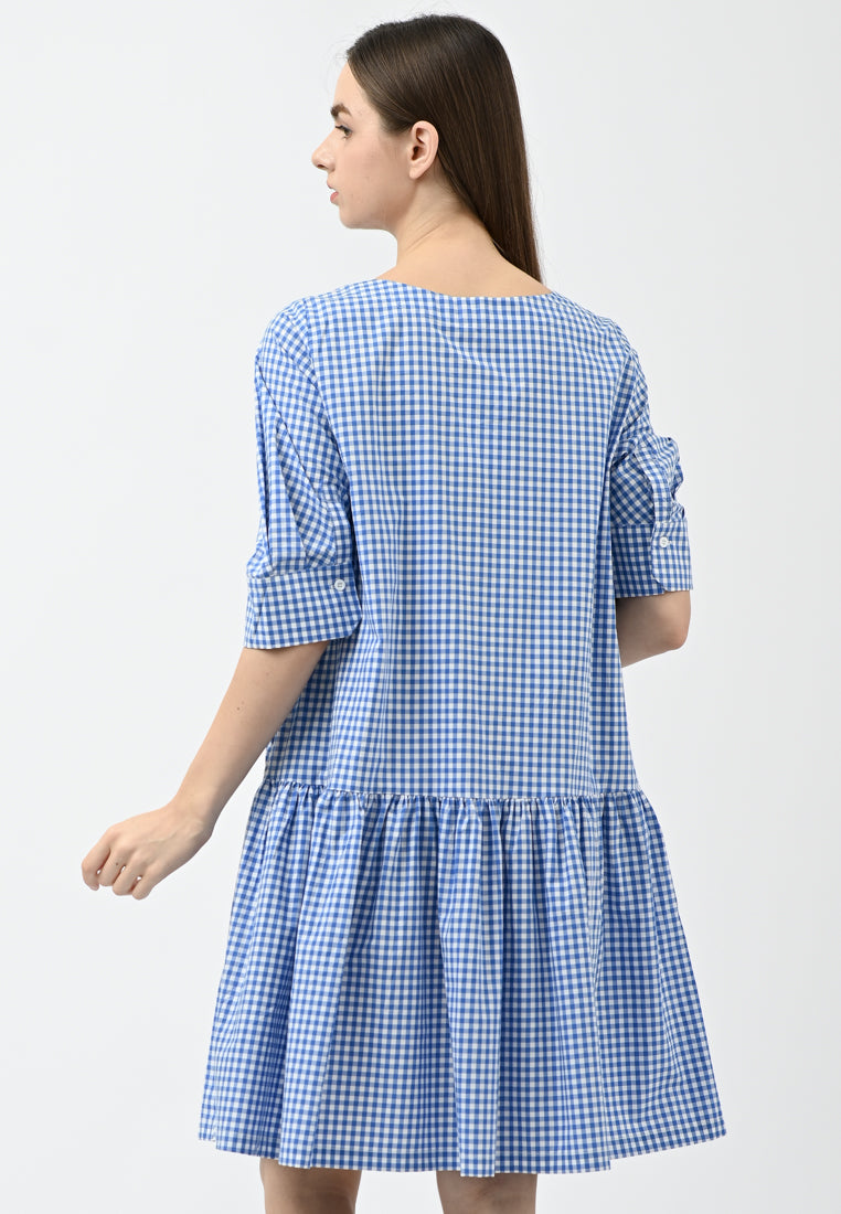 Plain B. Plaid Print Dress