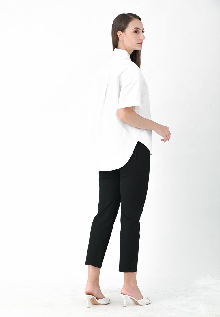 Plain B. Oversized Collar Shirt