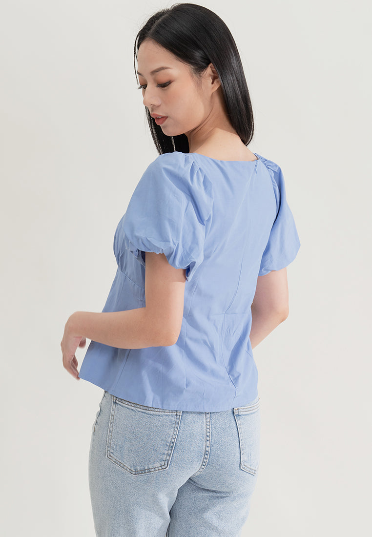 Plain B. Square Neck Shirt Top