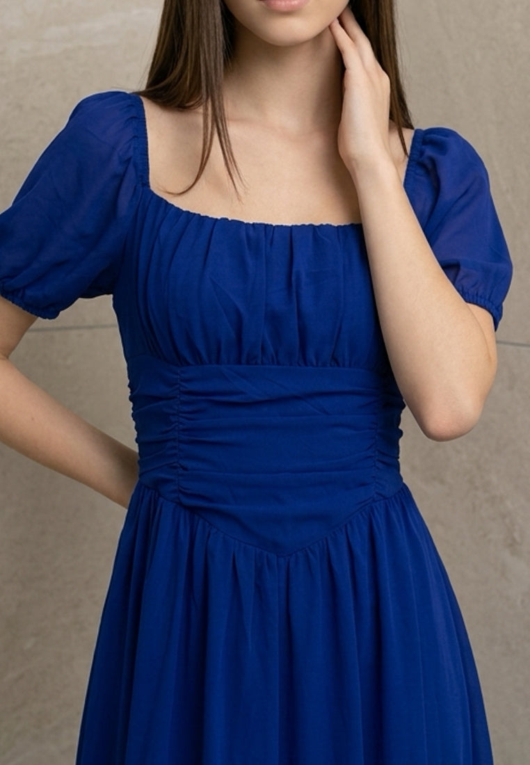 BebeButterfly Short Sleeve Midi Dress