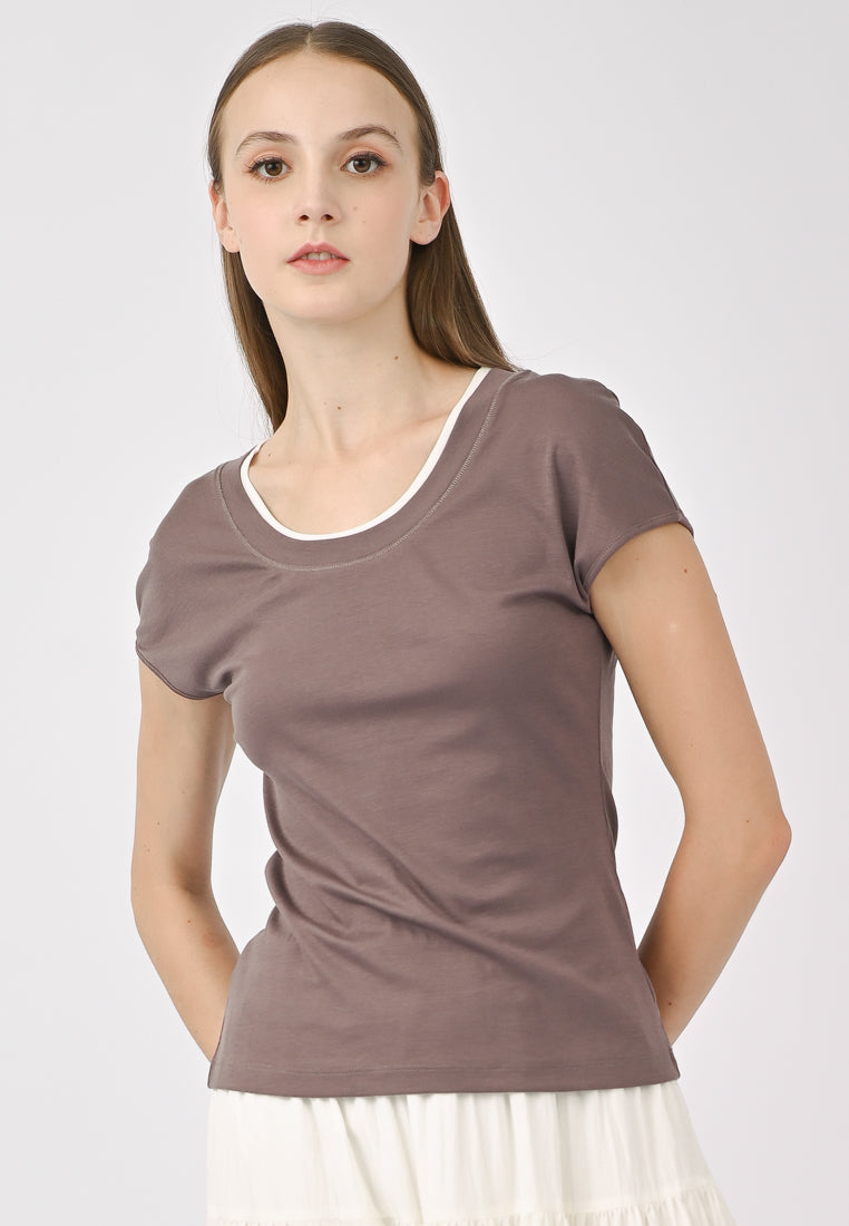 Plain B. Wide-Neck T-Shirt