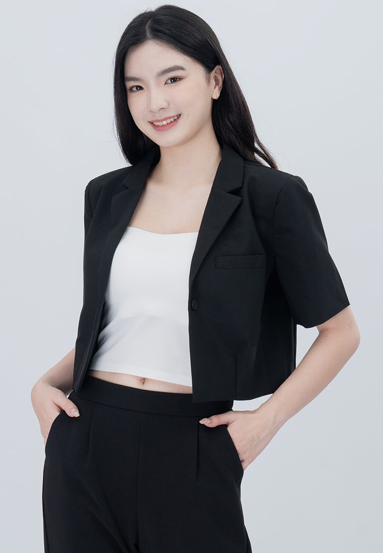 BebeBeige Cropped Blazer Coat