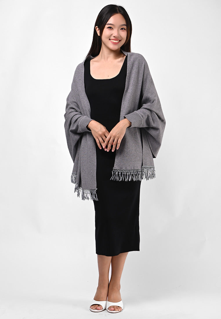 Plain B. Tassel Cardigan