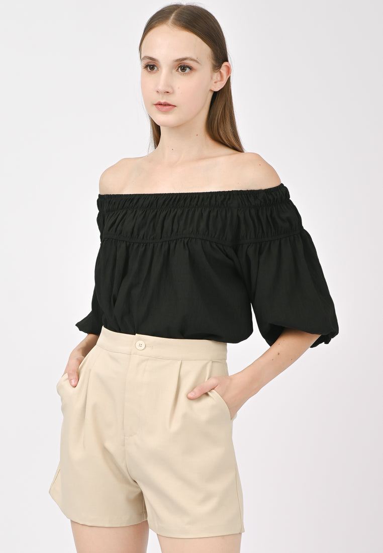 Plain B. Off Shoulder Top