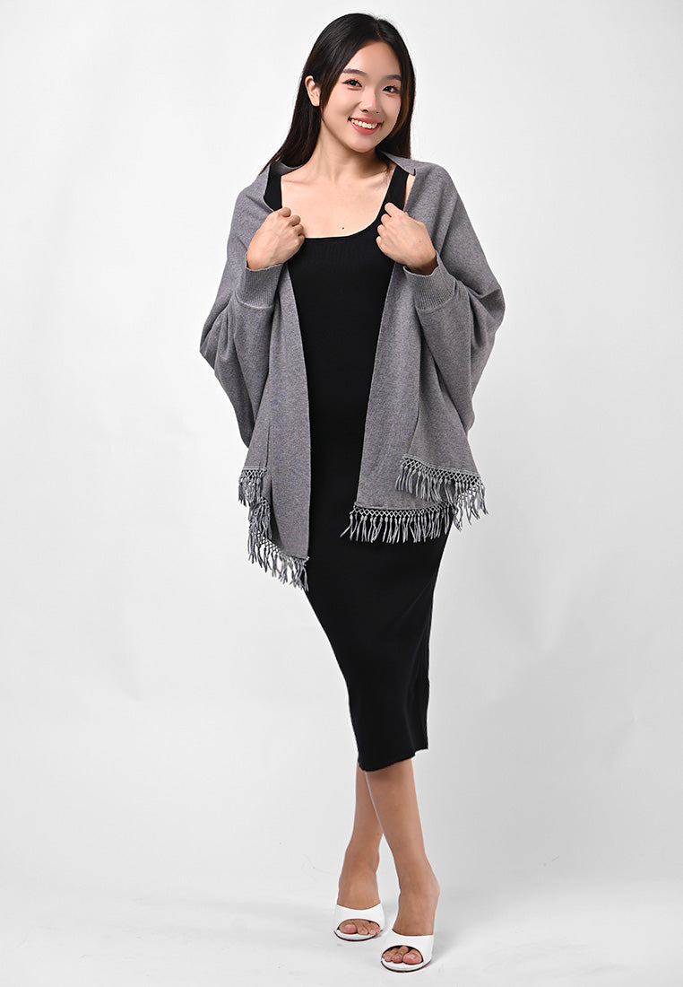 Plain B. Tassel Cardigan