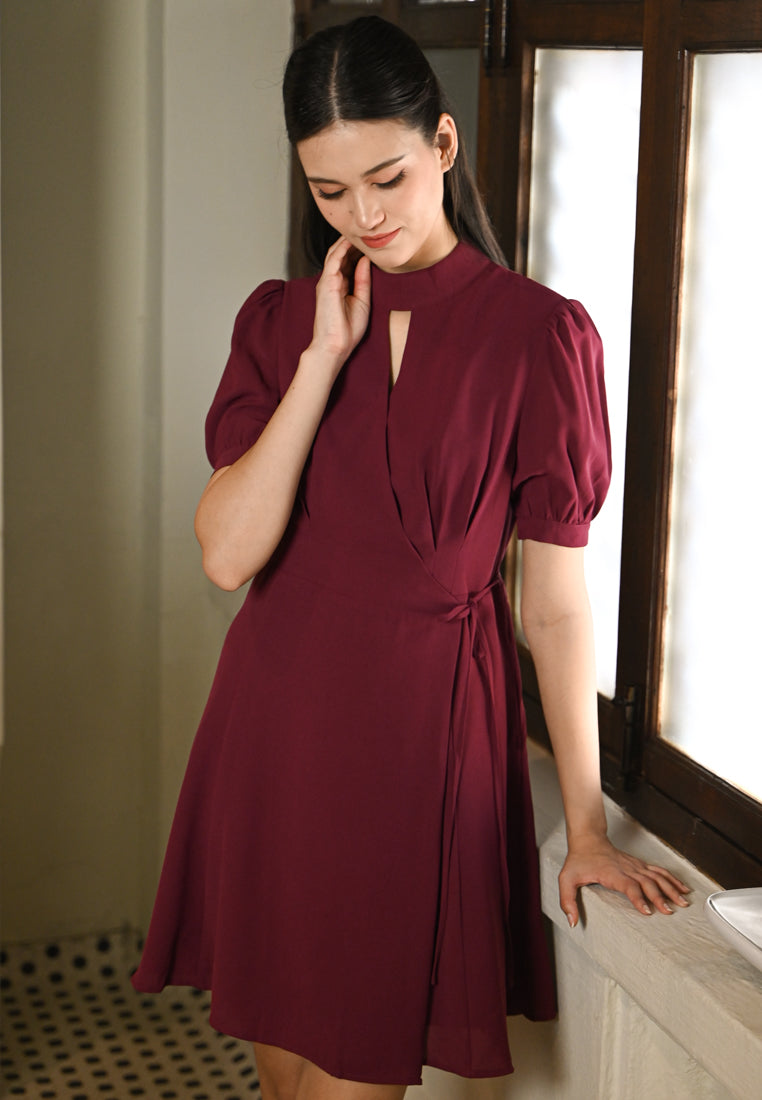 BebeBeige Wrap-Style Work Dress