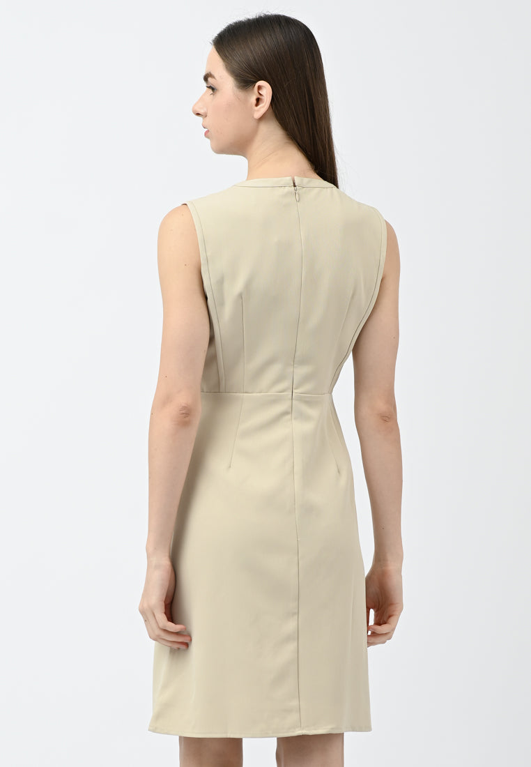 BebeBeige Sleeveless Work Dress