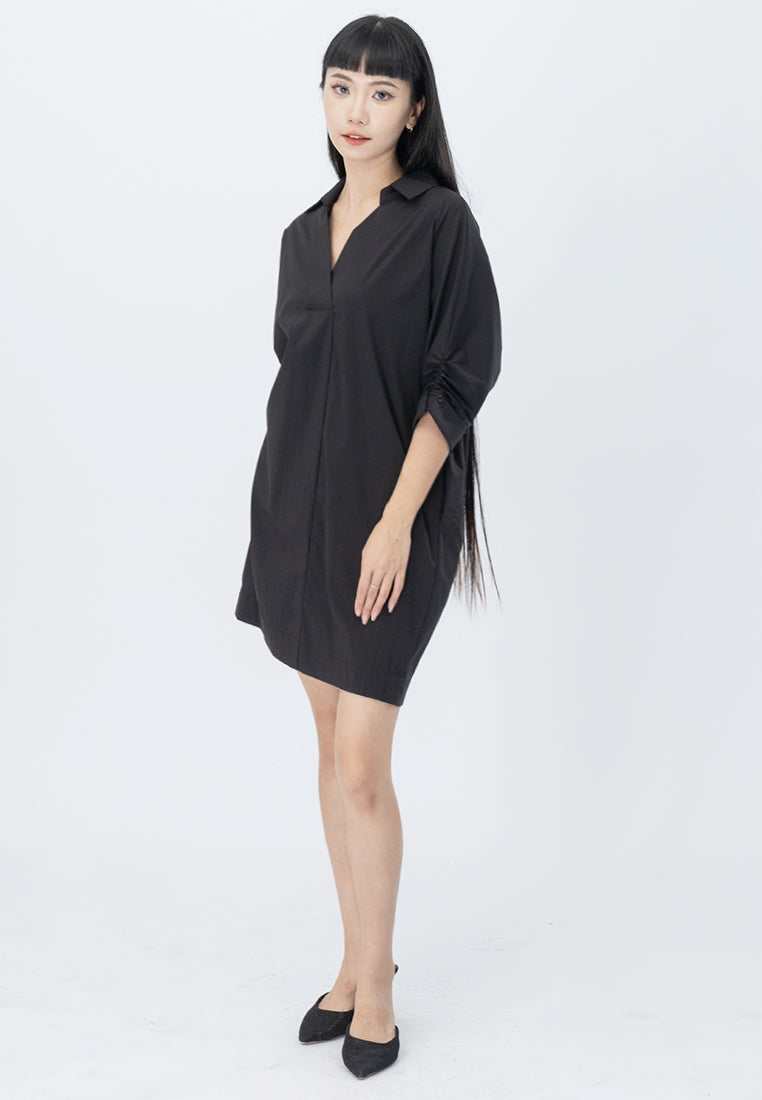 BebeButterfly Sleeve V-Neckline Mini Dress