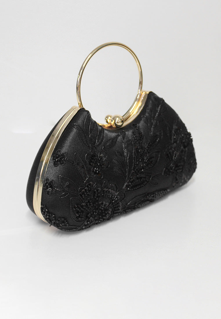 BeryBerries Embroidered Handle Clutch Bags