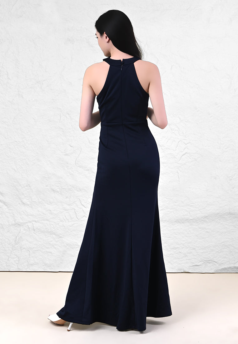 BebeBeige Halter Dinner Dress