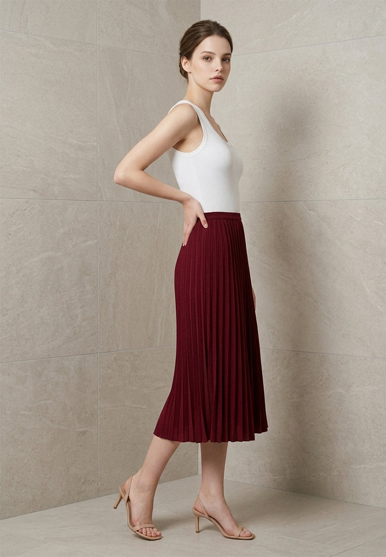BebeBeige Stretchable Midi Skirt