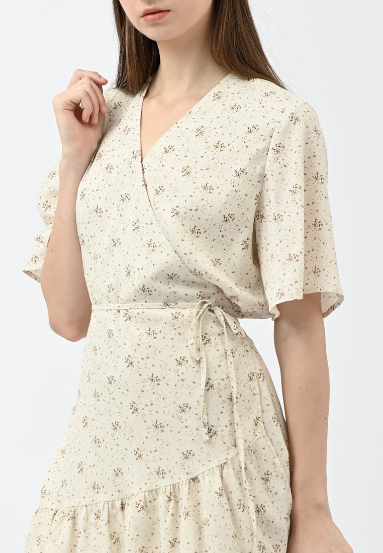 Plain B. Floral Print Wrap Dress