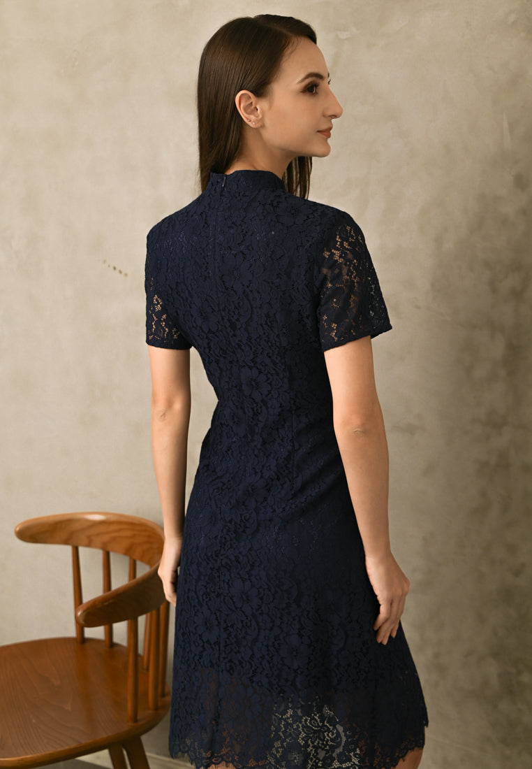 BebeButterfly Lace Midi Dress