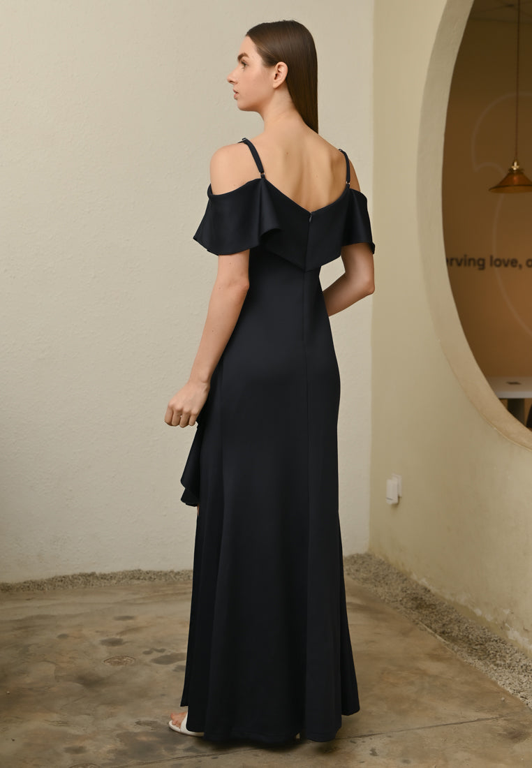 BebeButterfly Cold Shoulder Dinner Dress