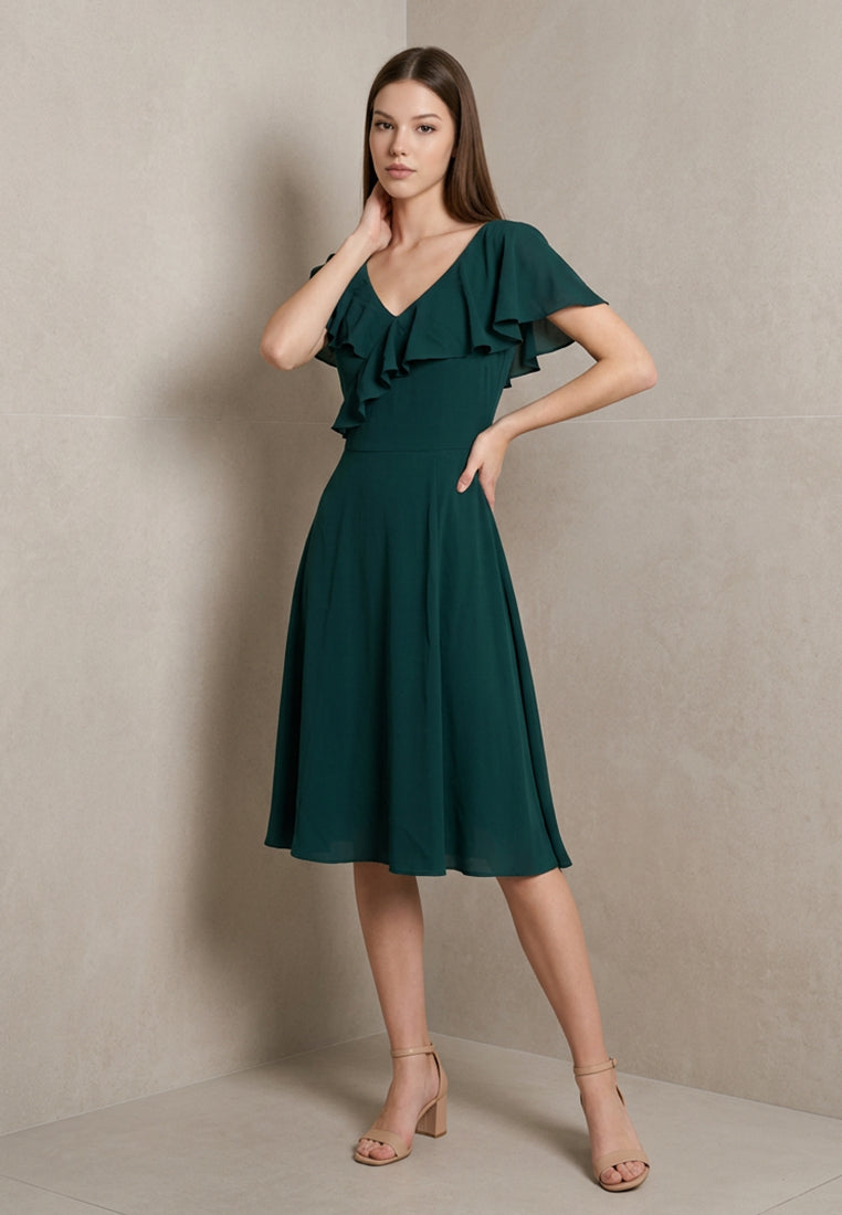 BebeButterfly V-neck Mini Dress