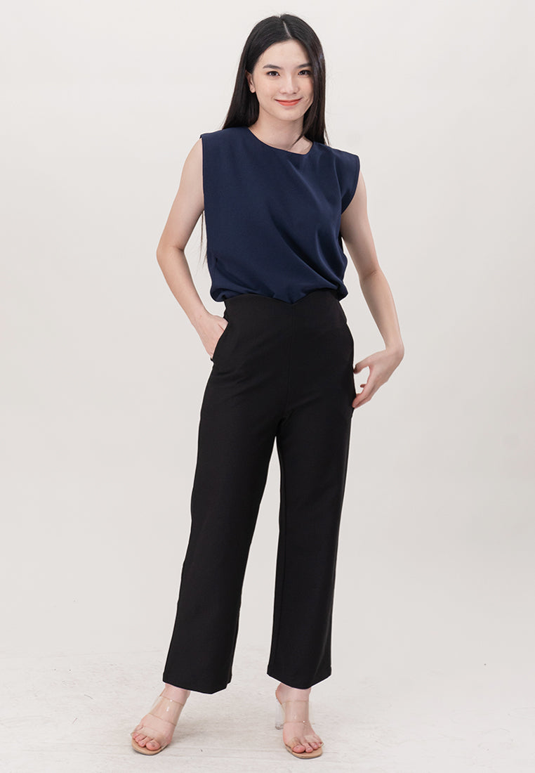 BebeBeige Wide-Leg Straight Cut Trouser
