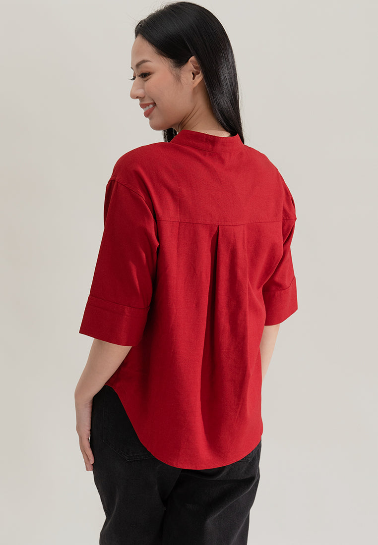Plain B. Linen Blouse Top