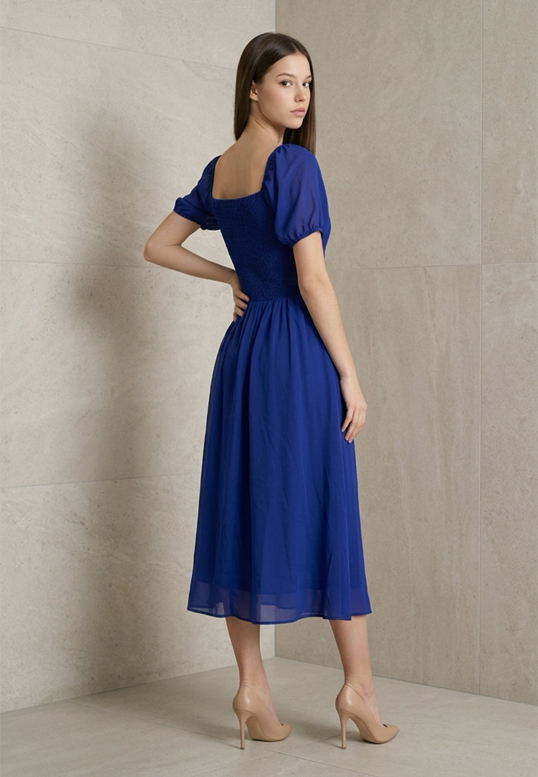 BebeButterfly Short Sleeve Midi Dress