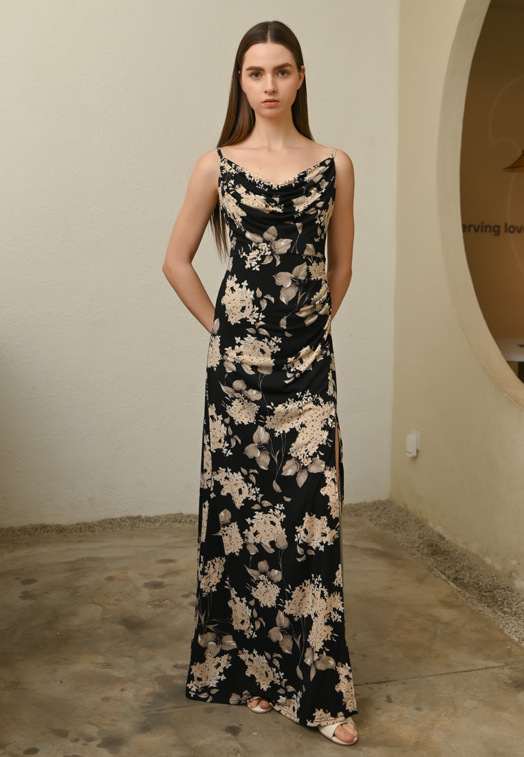 BebeBeige Floral Dinner Dress