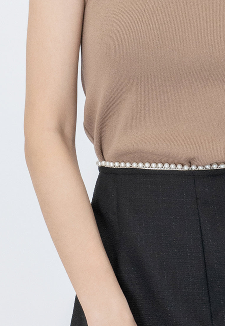 Plain B. Pearl Hem Tailored Shorts