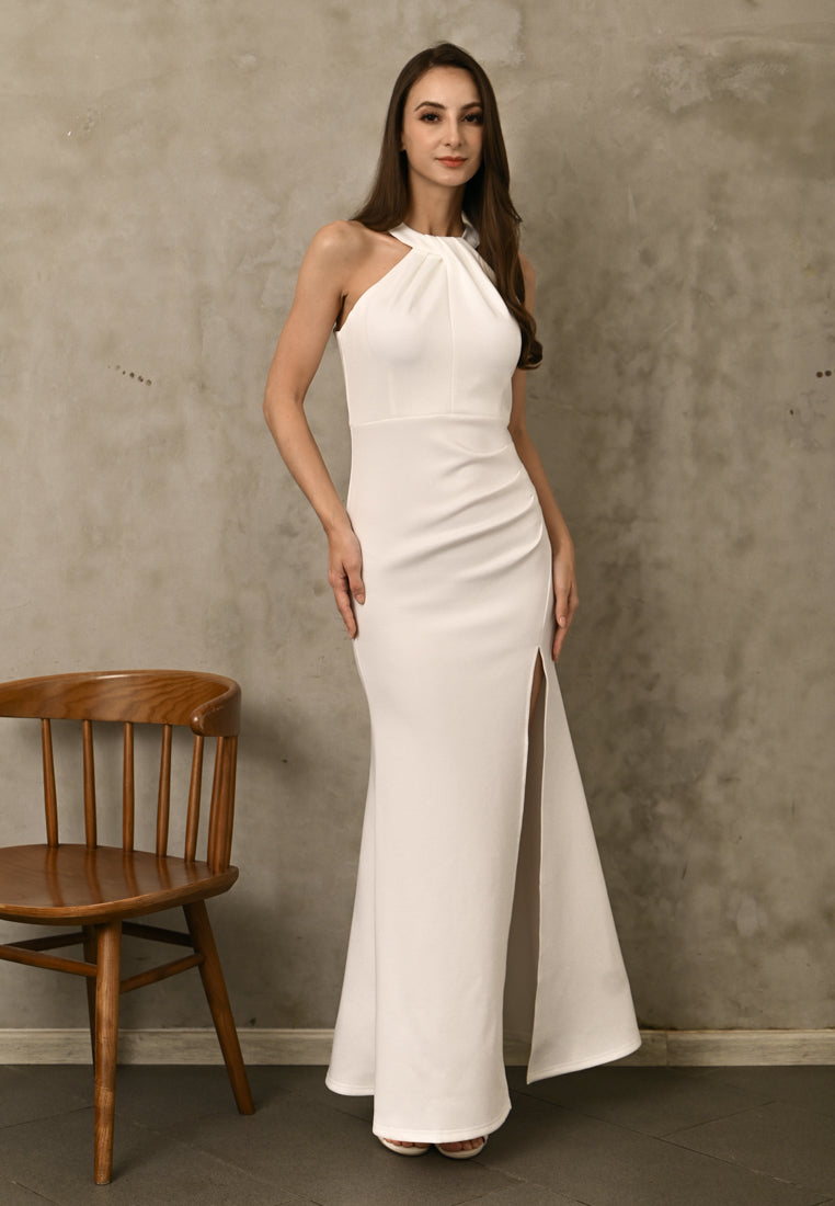 BebeBeige Halter Dinner Dress