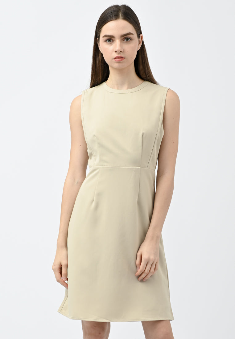 BebeBeige Sleeveless Work Dress