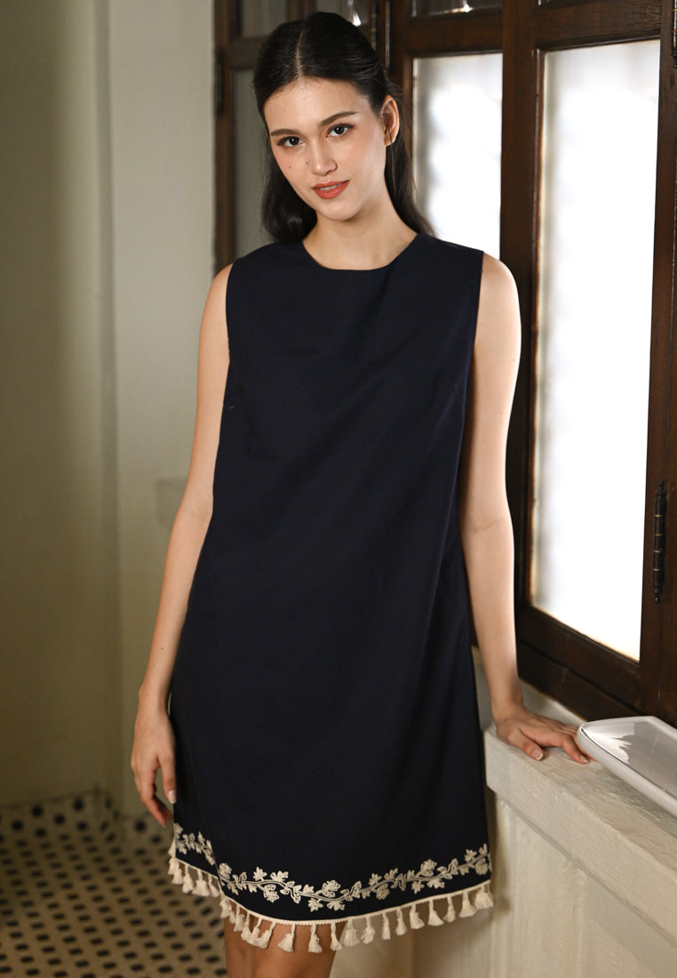 Plain B. Linen Sleeveless Mini Dress