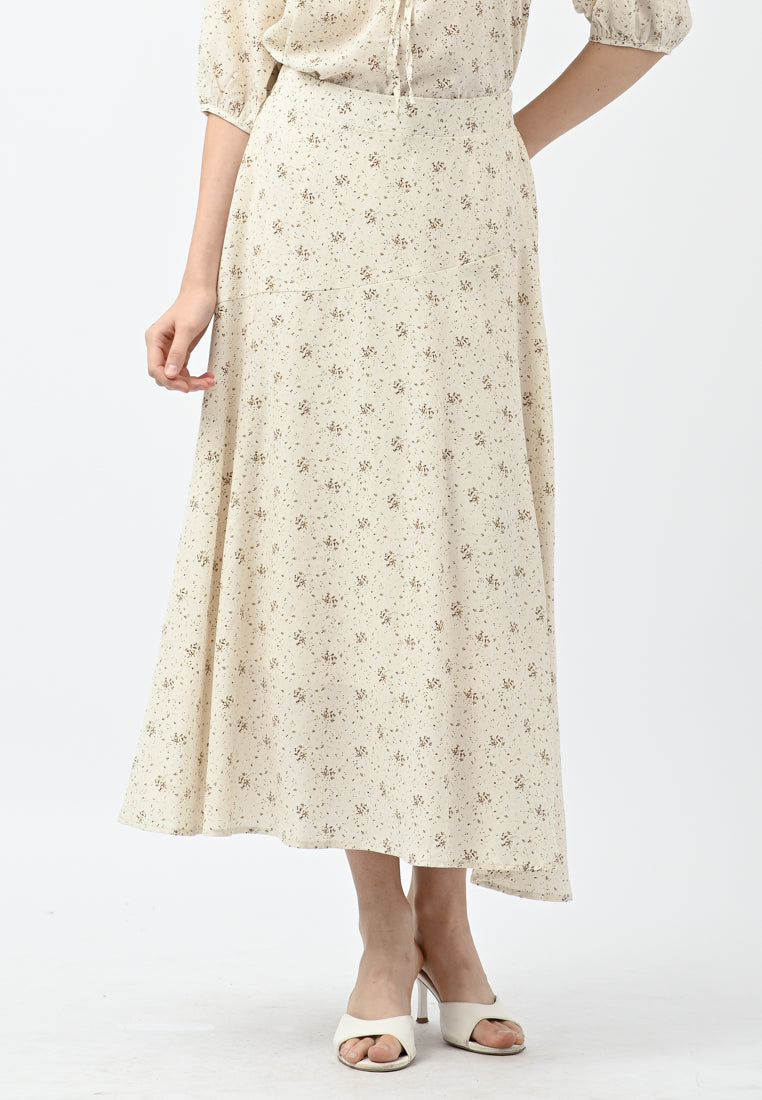 Plain B. Floral Midi Skirt