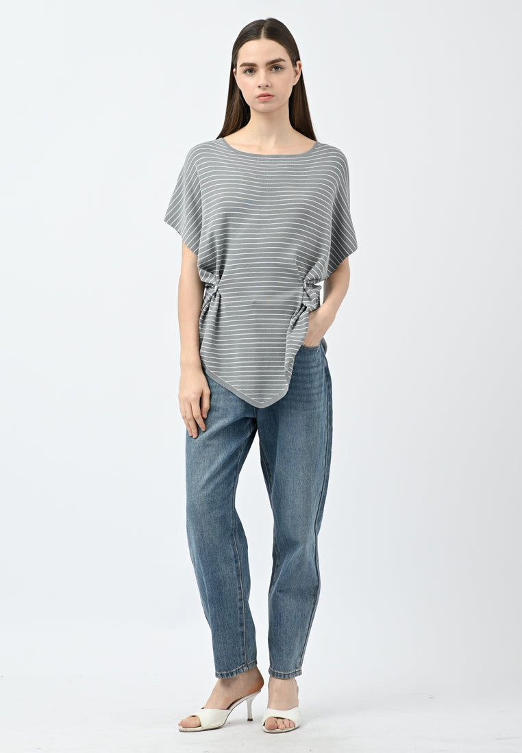 Plain B. Stripe Oversized Knit Top