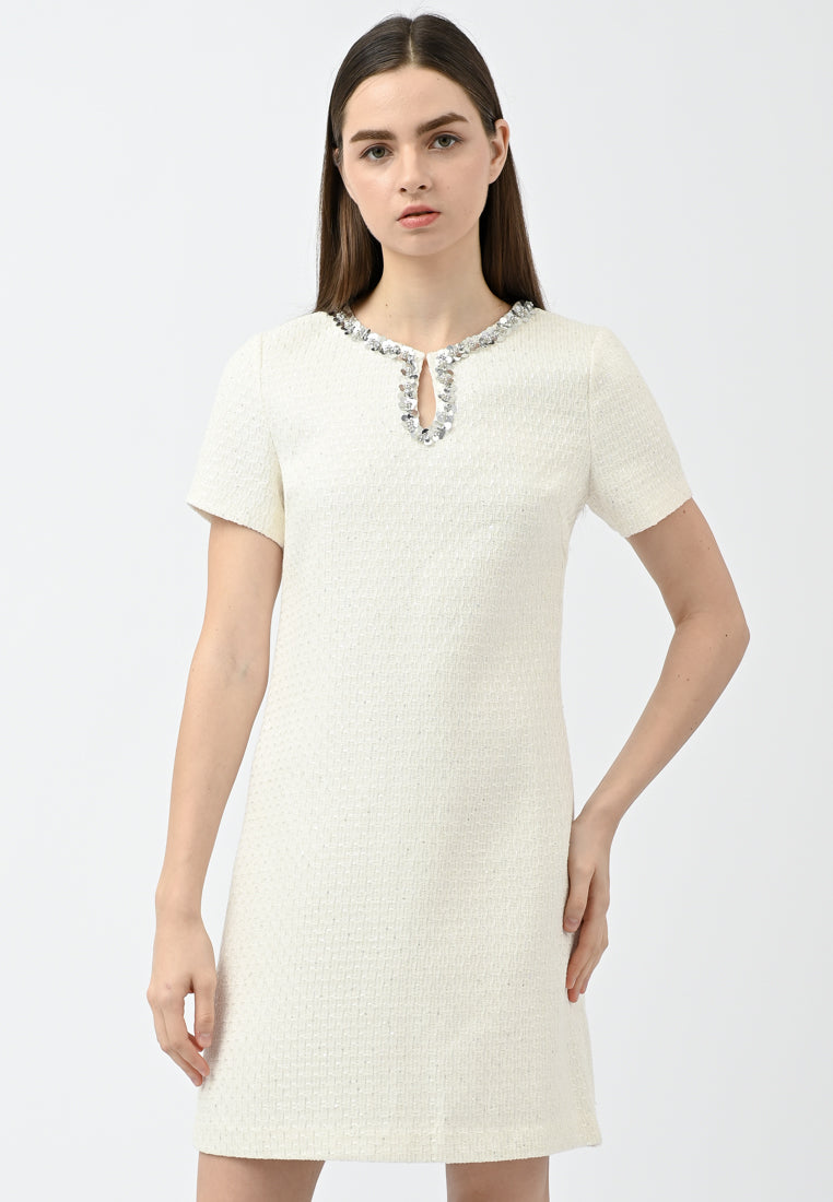 BebeButterfly Tweed Mini Dress
