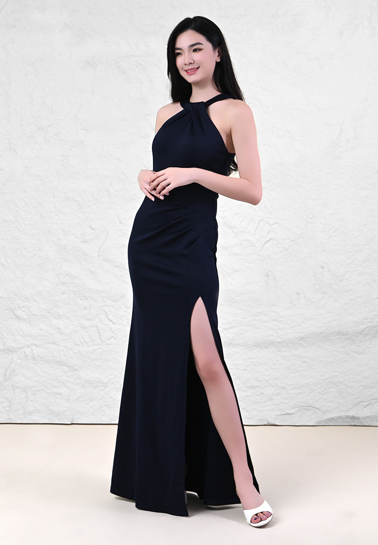 BebeBeige Halter Dinner Dress