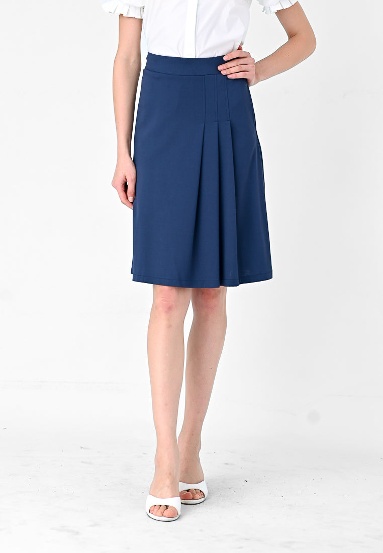 BebeBeige A-Line Midi Skirt