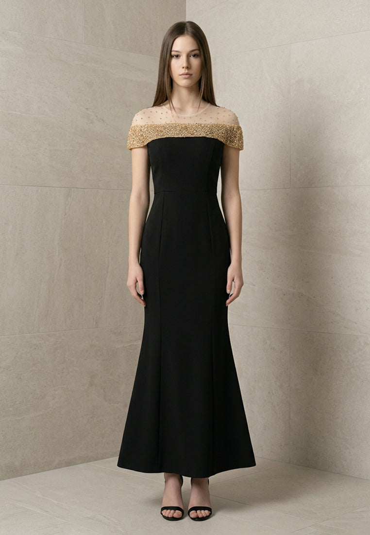BebeButterfly Sequins Maxi Dinner Dress