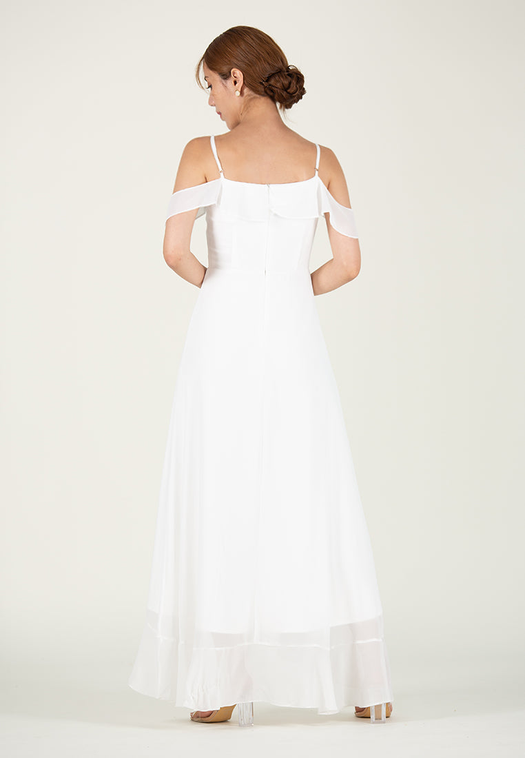 BebeBeige Cold Shoulder Dinner Dress