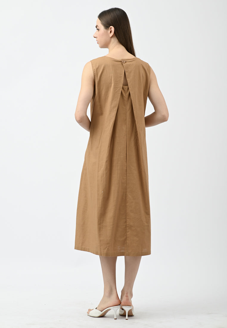 Plain B. Sleeveless Linen Dress