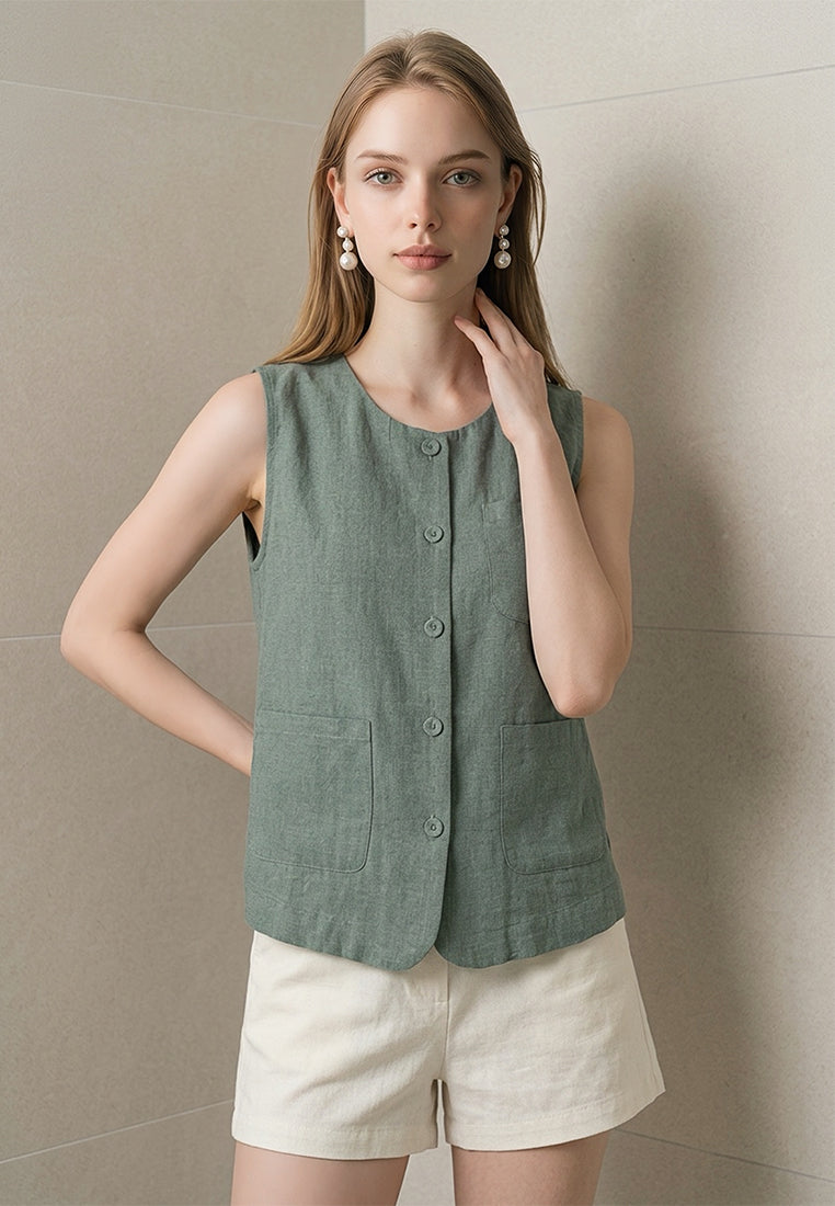 Plain B. Sleeveless Denim Vest