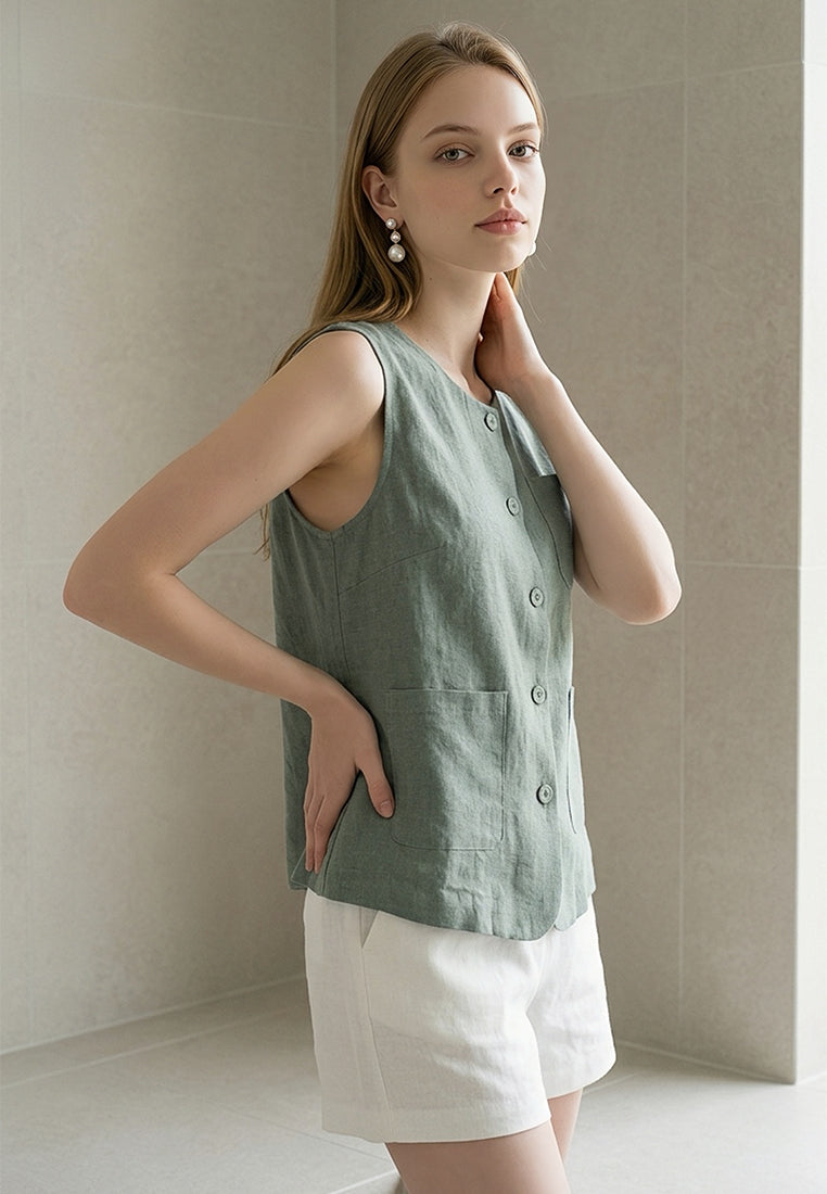 Plain B. Sleeveless Denim Vest