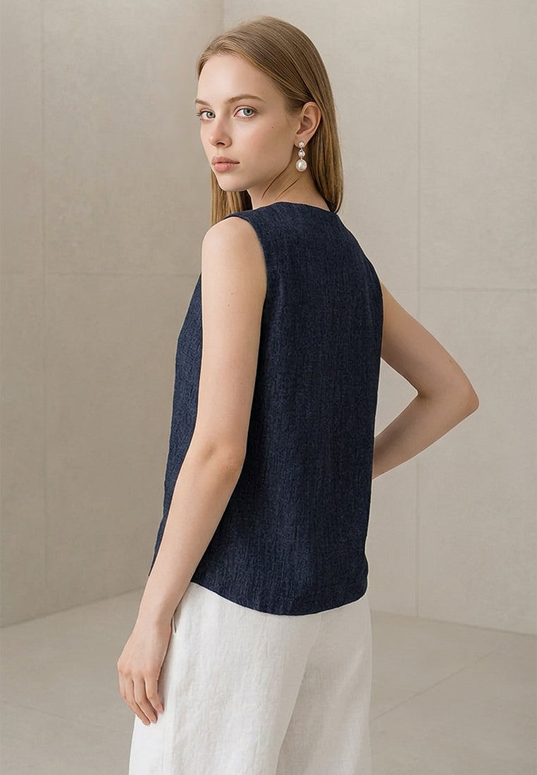 Plain B. Sleeveless Denim Vest