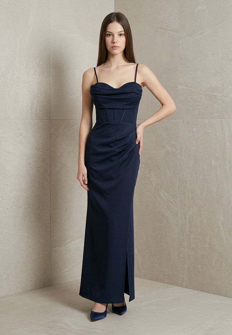 BebeBeige Fishbone Maxi Dress