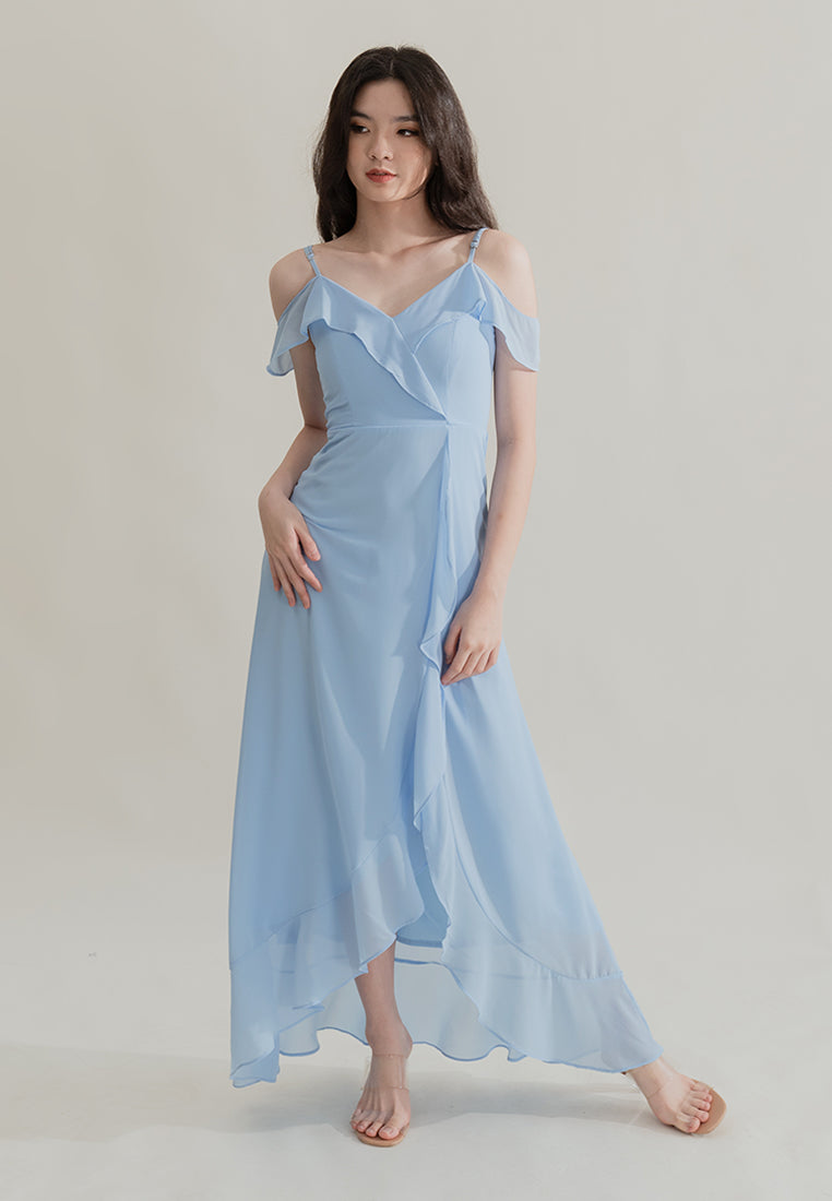 BebeBeige Cold Shoulder Dinner Dress