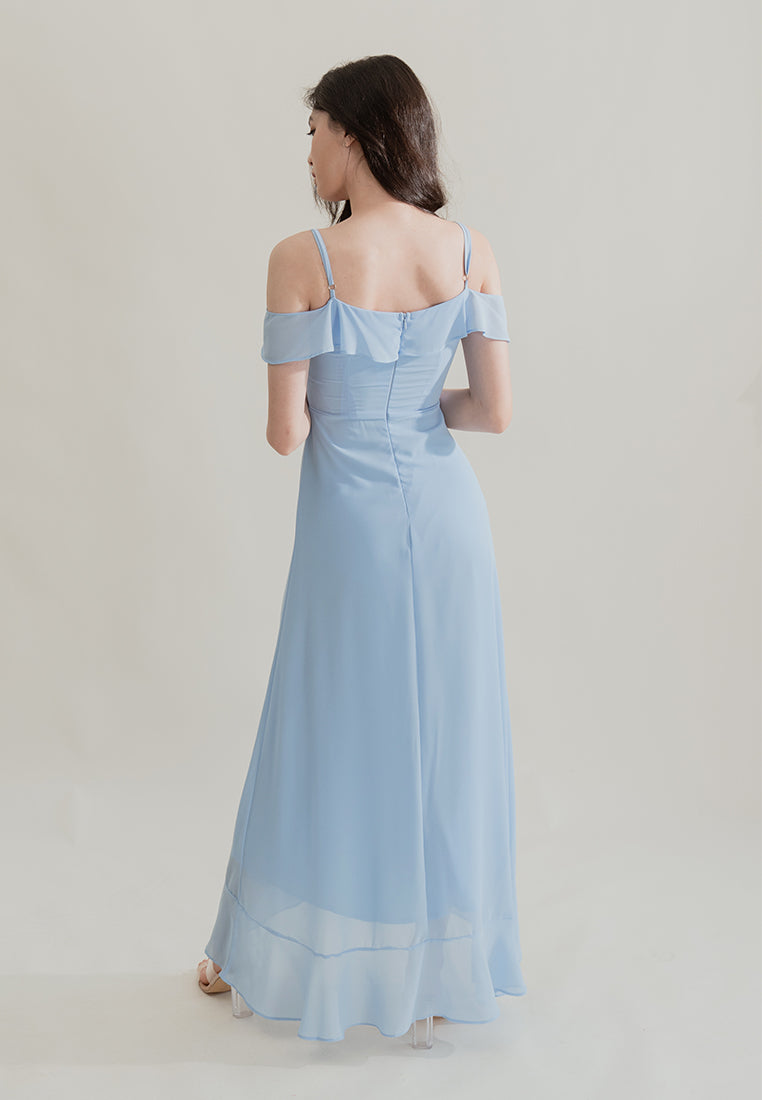 BebeBeige Cold Shoulder Dinner Dress