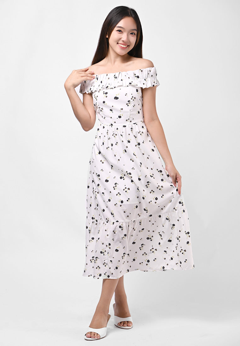 Plain B. Off-Shoulder Dress