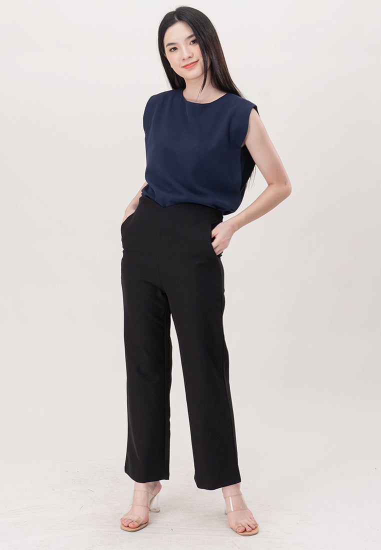 BebeBeige Wide-Leg Straight Cut Trouser