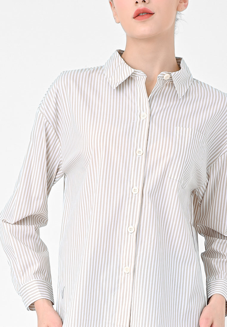 Plain B. Stripe Line Blouse