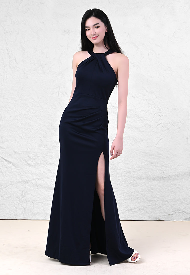 BebeBeige Halter Dinner Dress